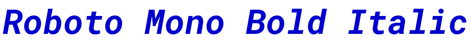 Roboto Mono Bold Italic шрифт